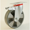 Roulette à platine, roue anti statique, bandage polyuréthane, corps aluminium CU 120 à 400 Kg