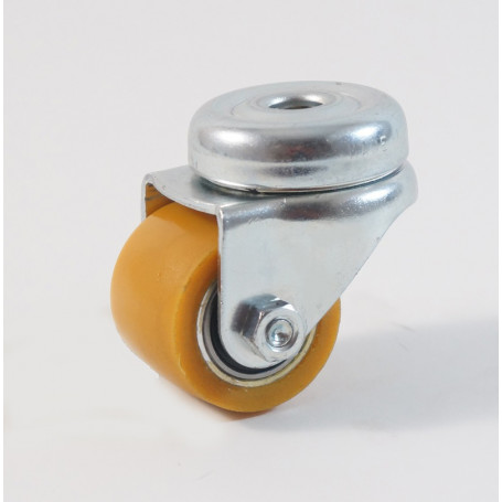 Petite roulette à trou centrale renforcé Ø 35 mm, bandage polyuréthane charges 100 Kg (série Z/111)