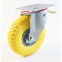 Roulette à platine, roue increvable en mousse polyuréthane, charges 70 à 160 Kg (série IPIT/22)