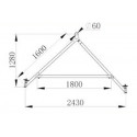 Kit de 4 roulettes jumelées sur pneus pleins souple, pour container iso avec connexion twist lock + timon de traction